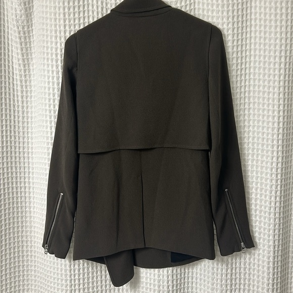 Aritzia Wilfred Mayet Crepe Jacket in Olive Green Size XXXS - Picture 9 of 12